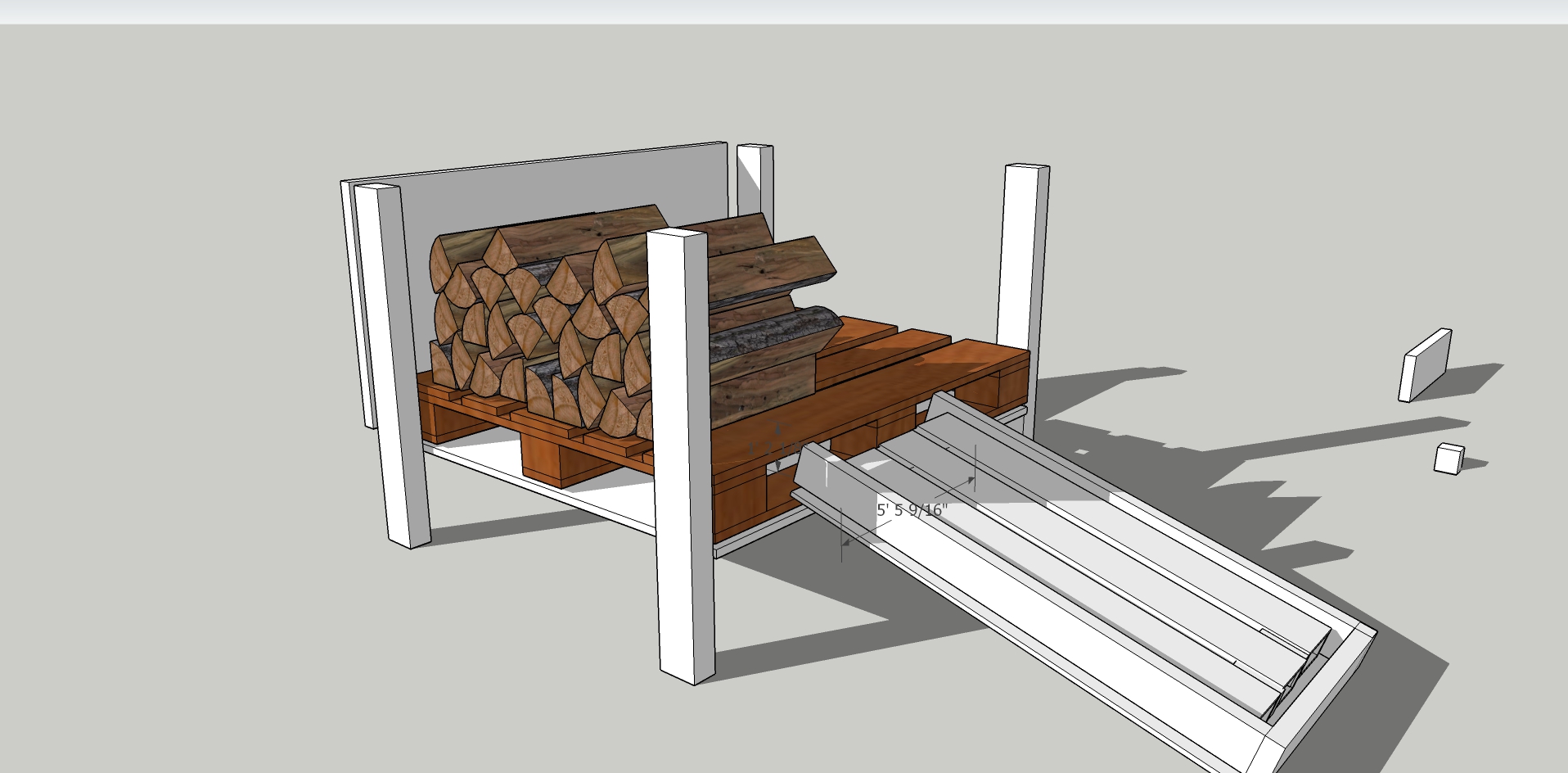 Solar firewood dryer